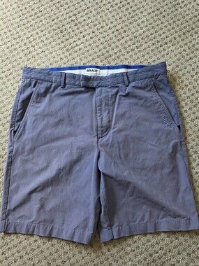 Brady Men's Flat Front Chino Shorts in Dusty Blue